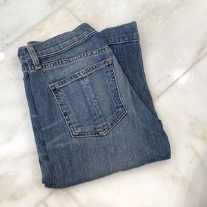 Rag & Bone size 24. Wide leg boyfriend type but tight around butt & waist